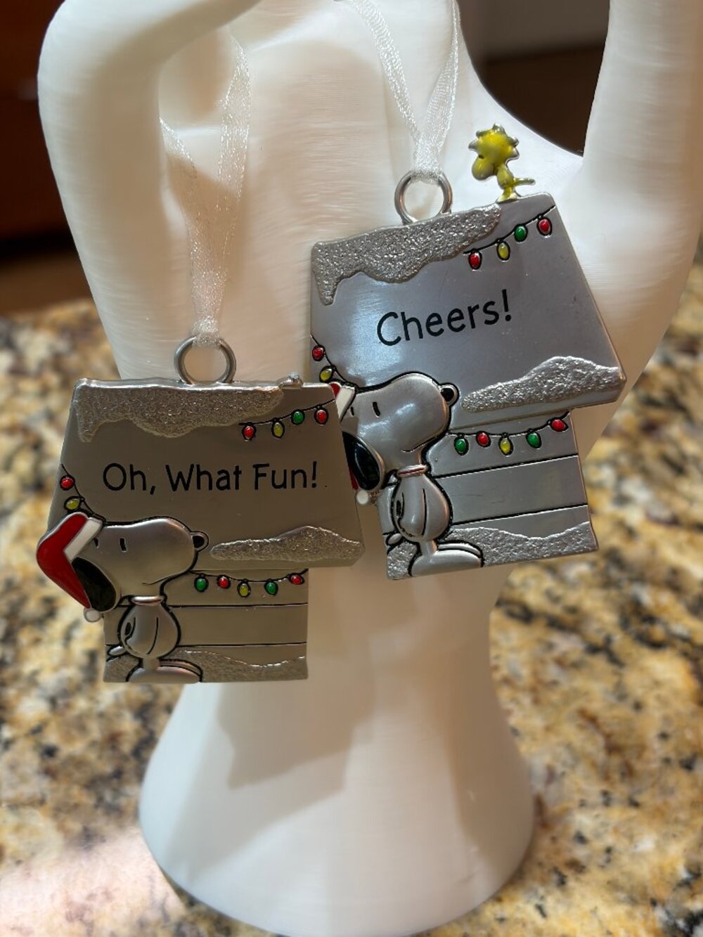 SNOOPY CHRISTMAS ORNAMENTS - GET 2